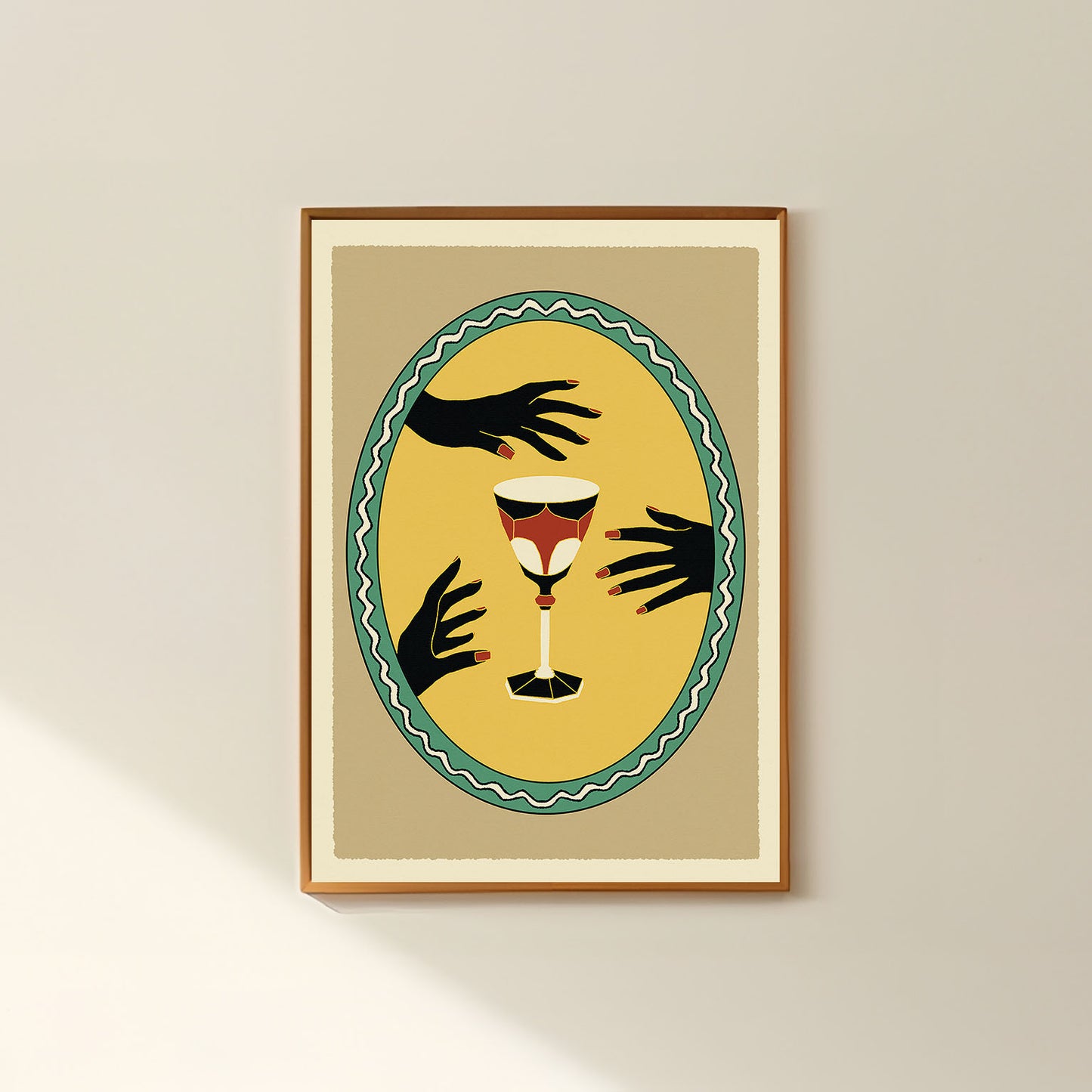 Music-inspired wall art vintage wine poster vogue fashion for retro home decor